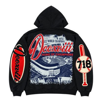 DCCXVIII “NY” Black/Red Zip Up Hoodie